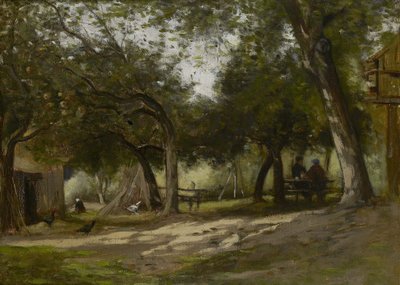 Landscape with a Farmyard, 1830 by Adolphe Felix Cals